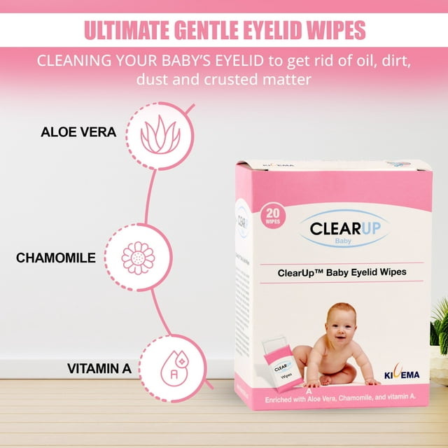 ClearUP Baby Eyelid Wipes - Gentle Eye Care (20-Pack)