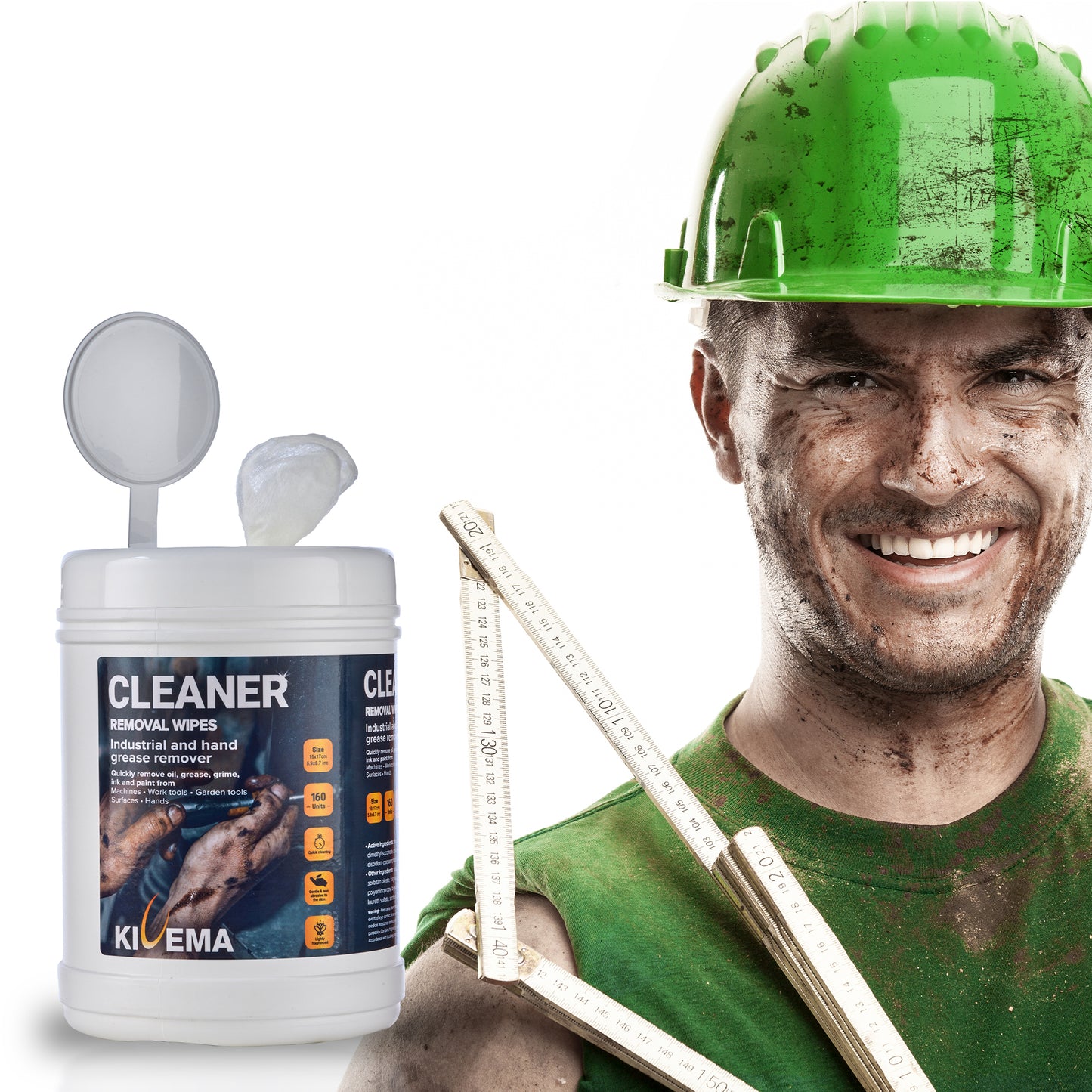 Heavy Duty Cleaning Wipes – Industrial Strength | Removes Grease, Paint & Grime | Safe for Hands & Surfaces | Ideal for Mechanics, Auto & Home Use
