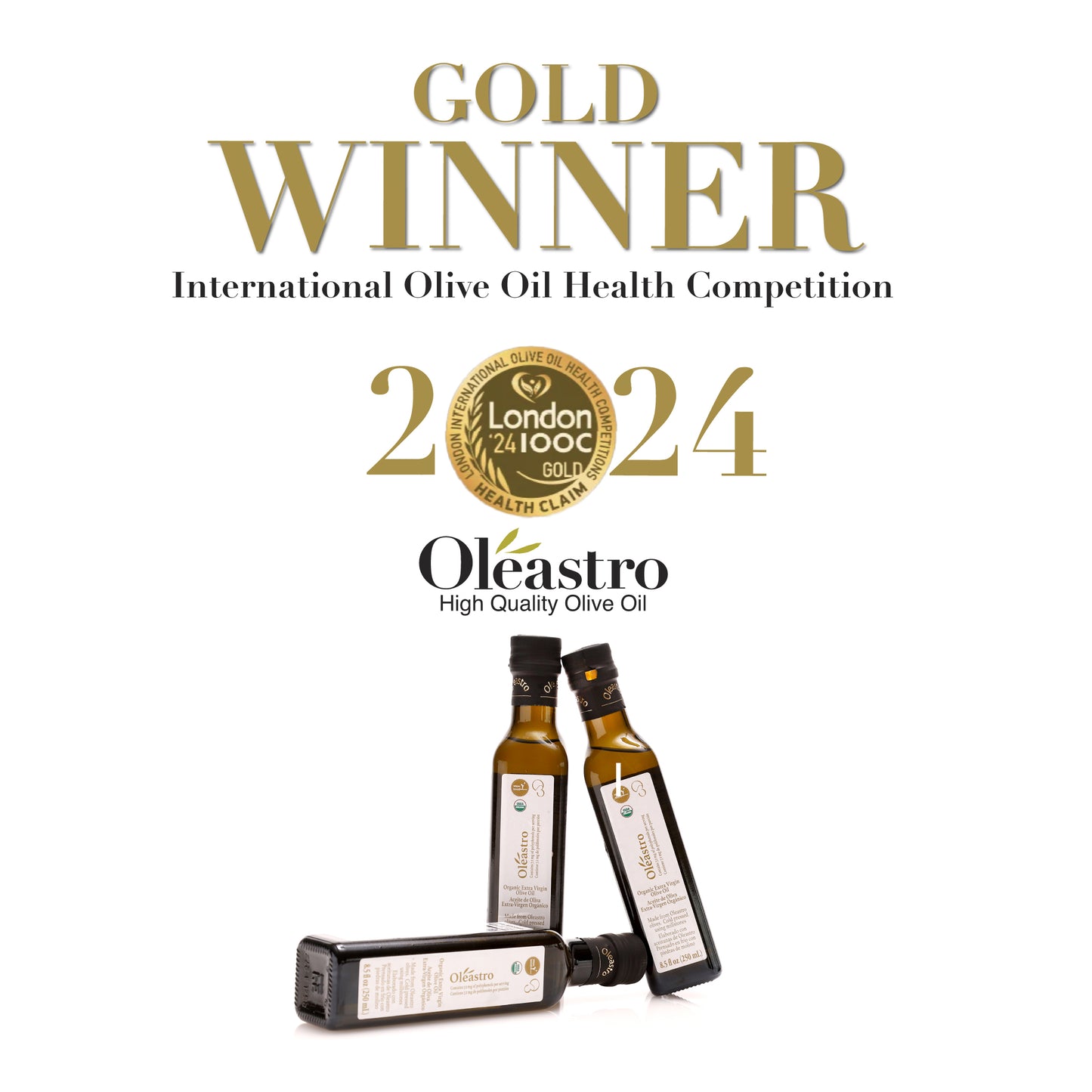Highest polyphenol olive oil - 250ML Koroneiki Organic Olive Oil by Oleastro olive park (Cyprus)